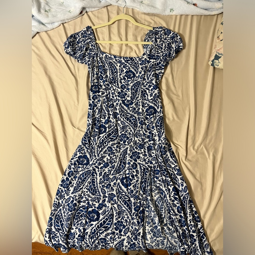Floral midi slit dress